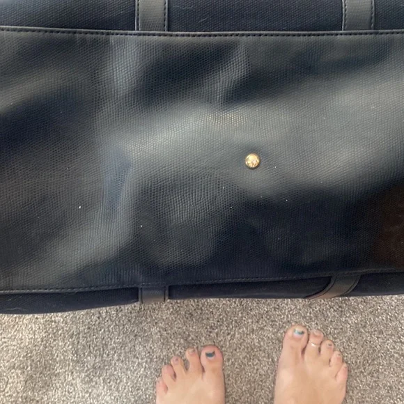 Victoria Secret Black Canvas Over Night Bag - Picture 7 of 9